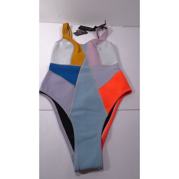 Cynthia Rowley Prism Color Block One Piece Swim Suit Sz XS NWT 298 - Picture 6 of 8